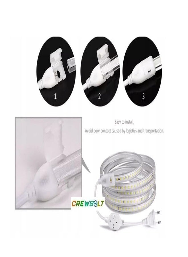 CREWBOLT 220V LED Rope Light Adapter | 2 Pin 6mm Plug for Flexible Strip & Tape Rope Lights | Connector Adapter Plug (Pack of 6) - Image 3